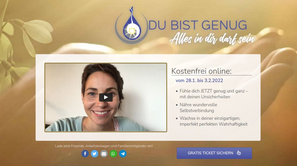 Zum kostenfreien "Du bist genug!" Summit