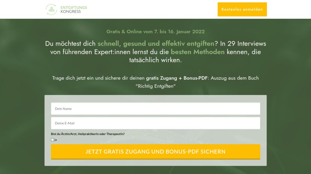 Hier geht's zum kostenlosen EntgiftungsKongress 2021