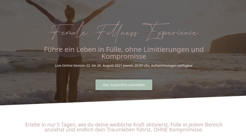 Zur kostenfreien Female Fullness Experience