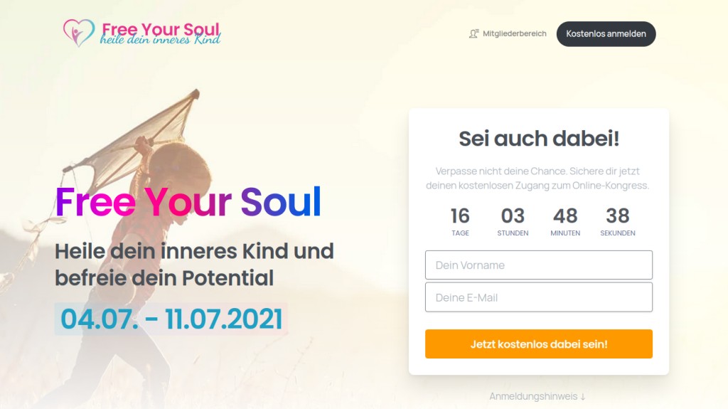 Zum kostenlosen Kongress: Free Your Soul