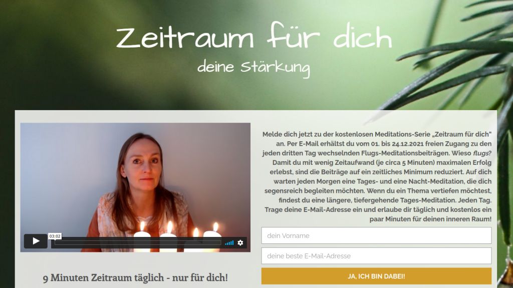 Zur kostenfreien Meditations-Serie „Zeitraum für dich“