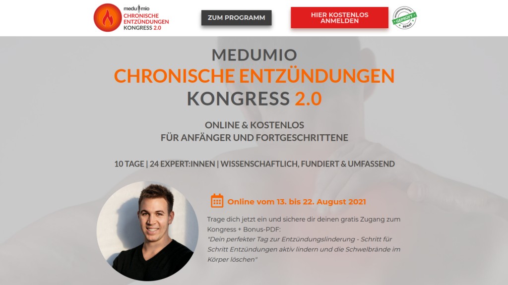 Zum kostenlosen Chronische Entzündungen Kongress 2.0