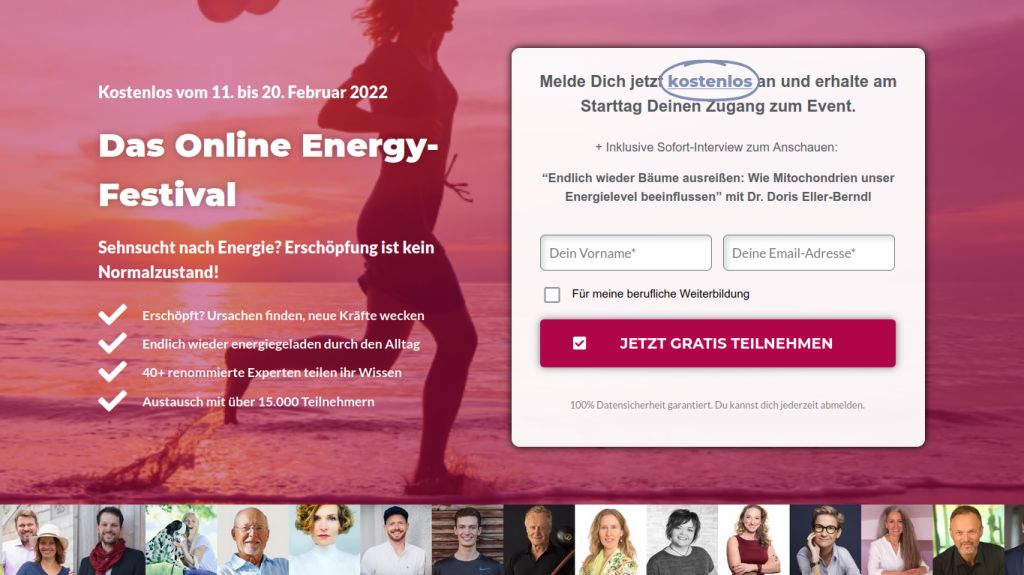 Zum kostenlosen Online Energy-Festival