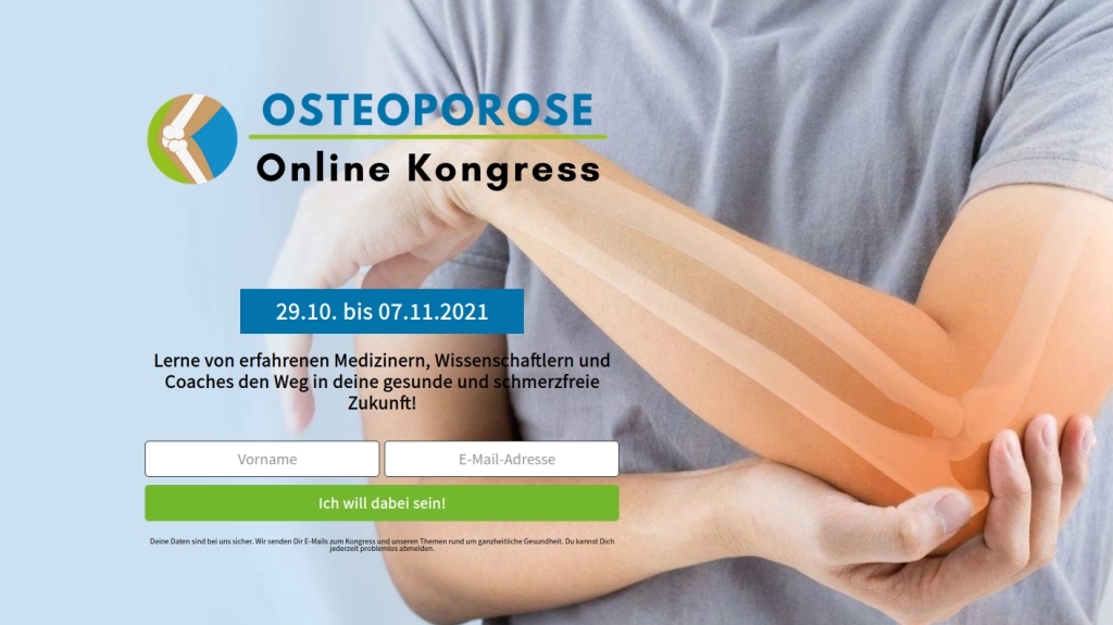 Zum kostenfreien Osteoporose Online Kongress