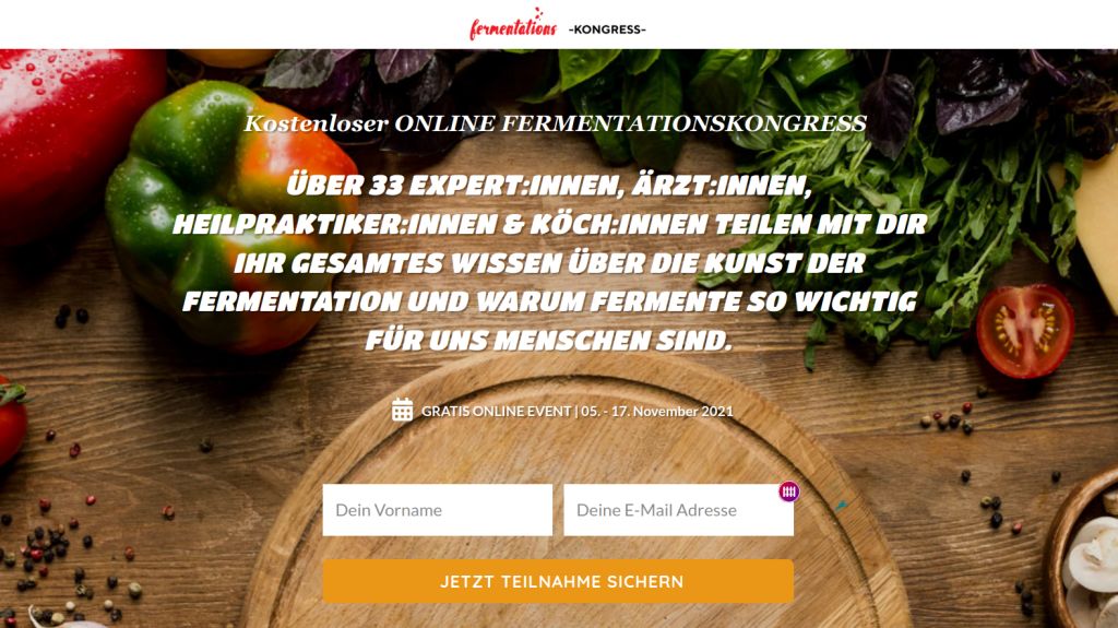 Hier geht's zum kostenlosen Online Fermentations-Kongress