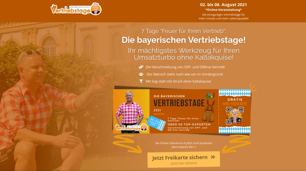 Zum kostenlosen Kongress: Die bayrischen Vertriebstage!
