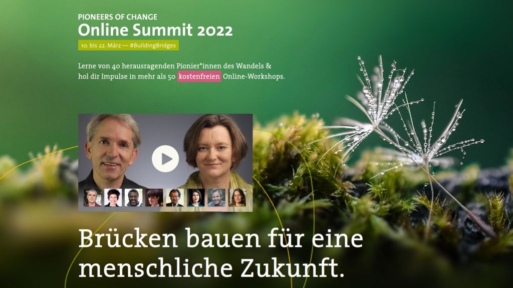 Zum kostenlosen Pioneers of Change - Online Summit