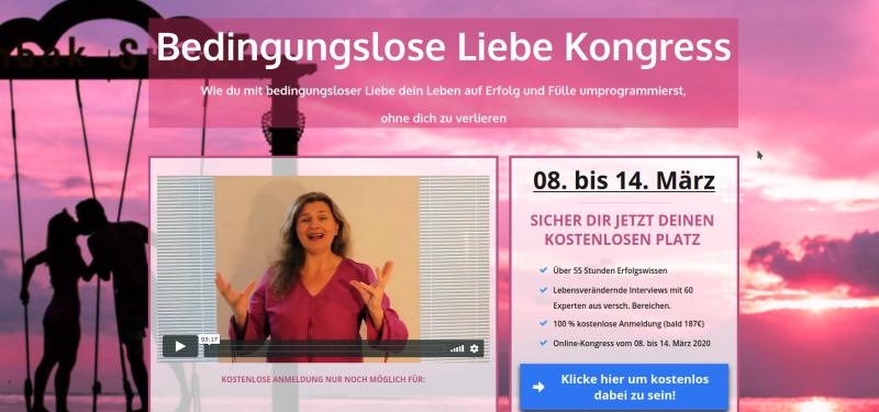 Hier geht's zum kostenlosen Bedingungslose Liebe Kongress