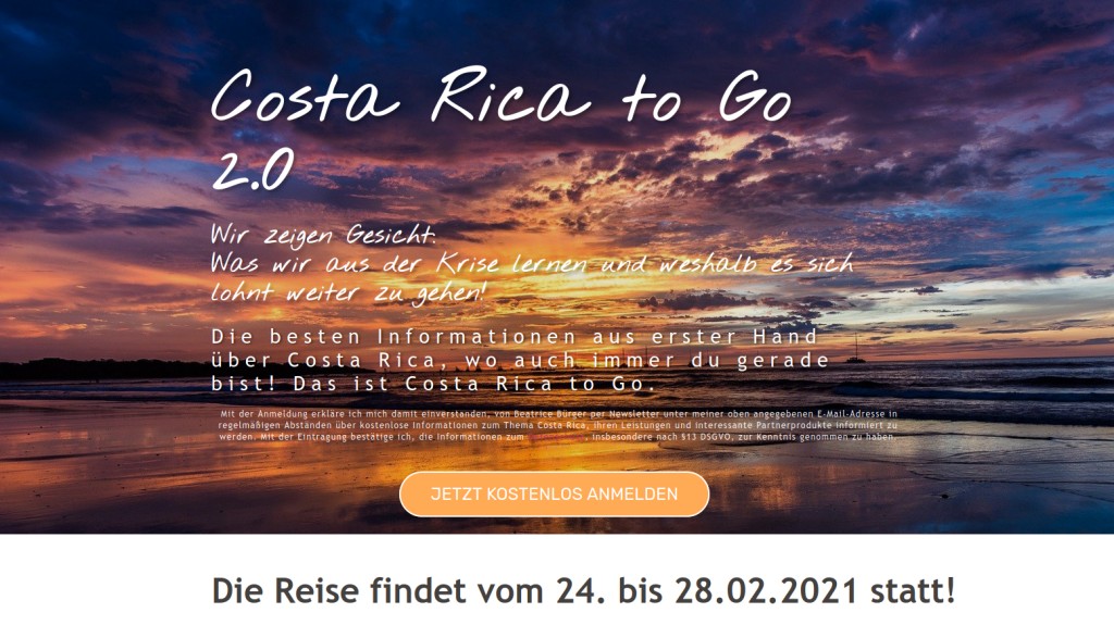 Hier geht's zum kostenlosen Costa Rica to Go 2.0