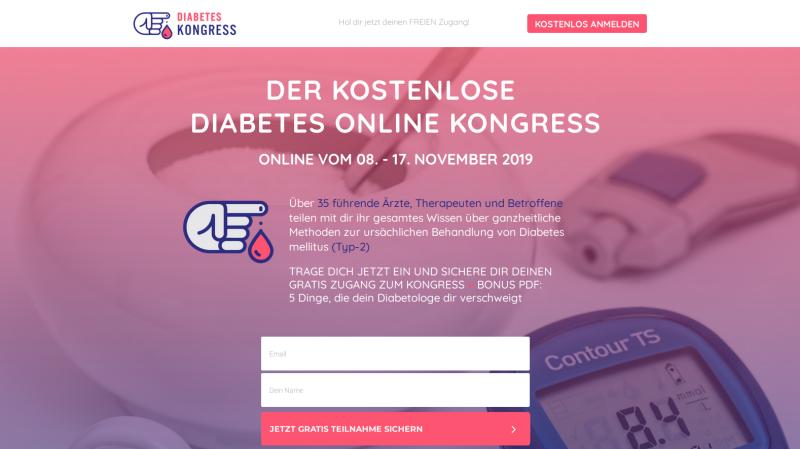 Hier geht's zum kostenlosen Diabetes ONLINE KONGRESS