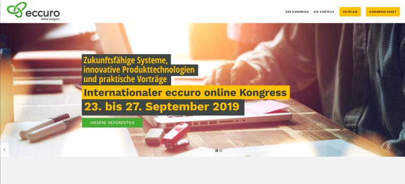 Hier geht's zum kostenlosen Internationalen eccuro online Kongress