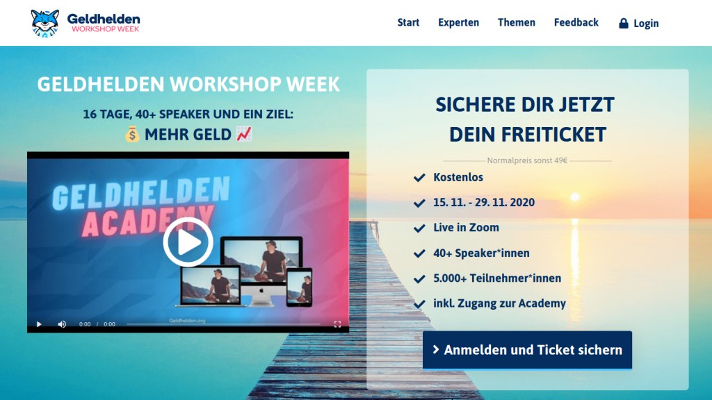 Hier geht's zur kostenlosen Geldhelden Workshop Week