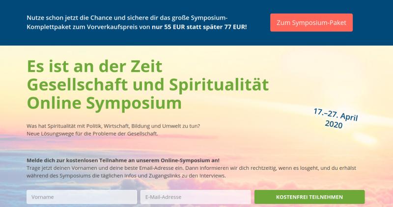 Hier geht's zum kostenlosen Gesellschaft und Spiritualität - Online Symposium