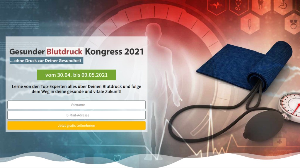Zum kostenlosen "Gesunder Blutdruck Online-Kongress 2021"