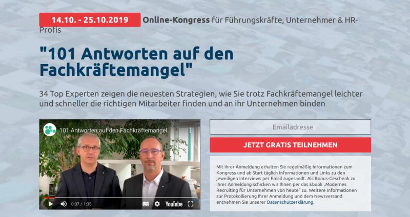 Hier geht's zum kostenlosen Online-Kongress für Führungskräfte, Unternehmer & HR-Profis