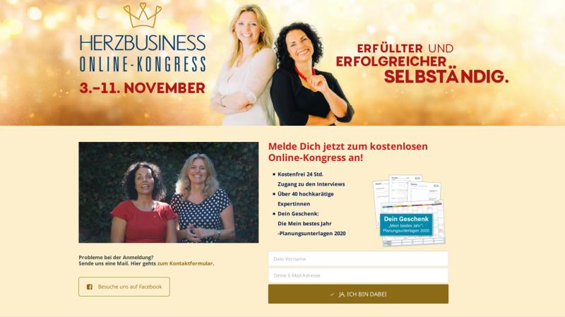 Hier geht's zum kostenlosen Herzbusiness Online-Kongress