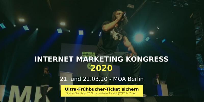 Hier geht's zum Internet Marketing Kongress 2020