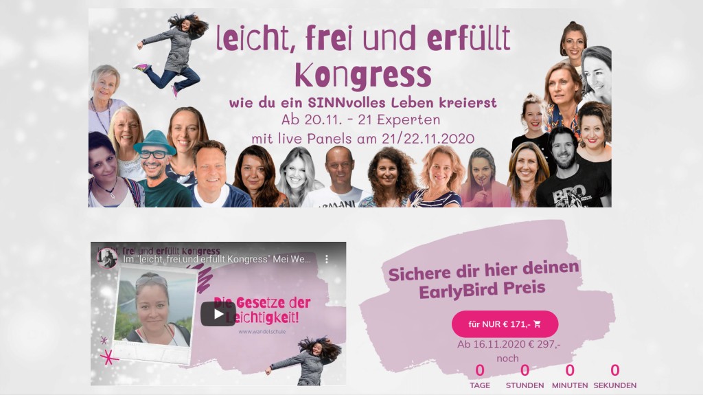 Hier geht's zum Leicht, frei und erfüllt Kongress