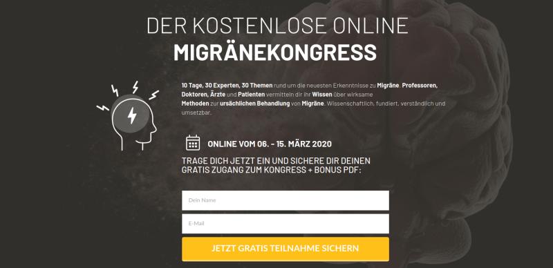 Hier geht's zum kostenlosen Migräne Kongress