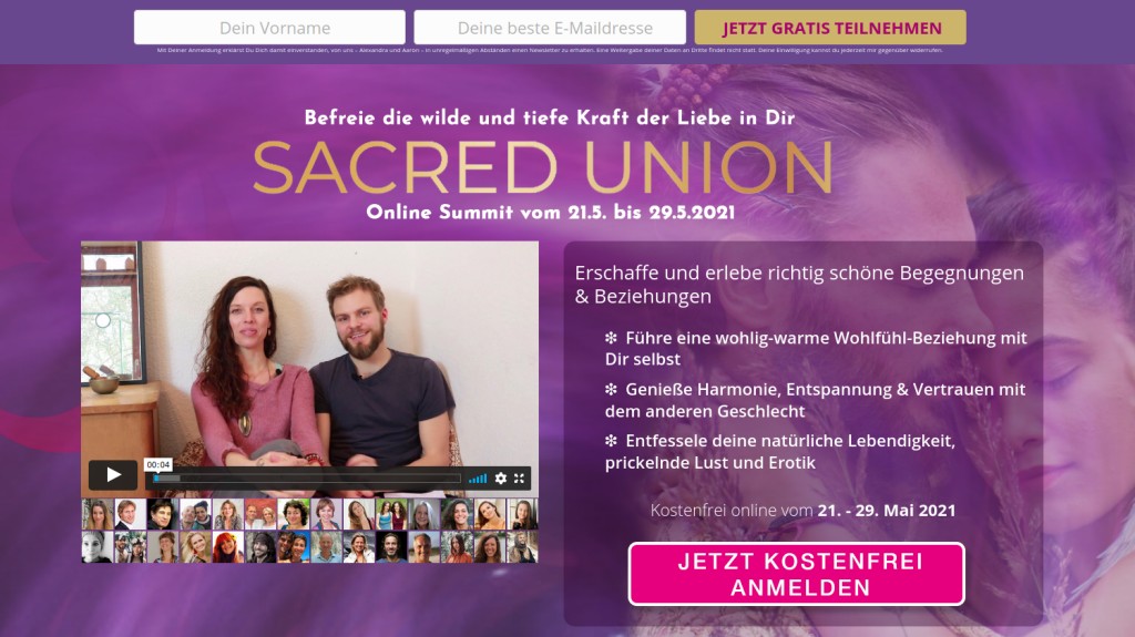 Zum kostenlosen Sacred Union Summit