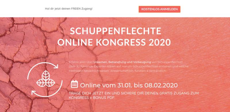 Hier geht's zum kostenlosen ​Schuppenflechte Kongress 2020