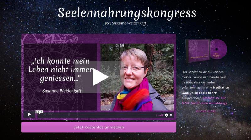 Hier geht's zum kostenlosen Seelennahrungskongress