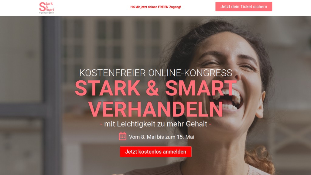 Zum kostenlosen Kongress: Stark und Smart Verhandeln