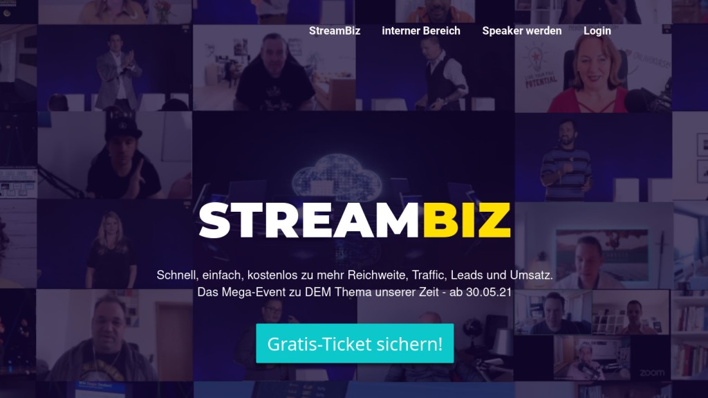 Zum kostenlosen StreamBiz Online-Kongress