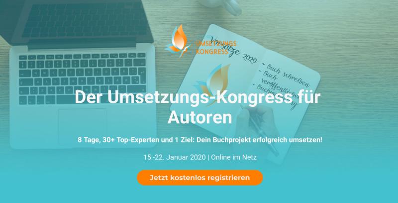 Hier geht's zum kostenlosen Umsetzungs-Kongress für Autoren