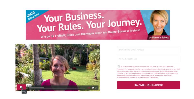 Hier geht's zur gratis Online-Show - Your Business. Your Rules. Your Journey.