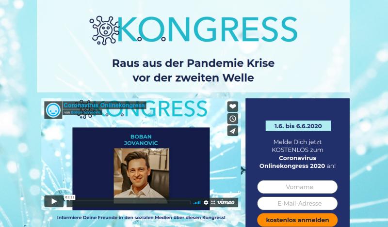 Hier geht's zum kostenlosen Coronavirus Onlinekongress 2020