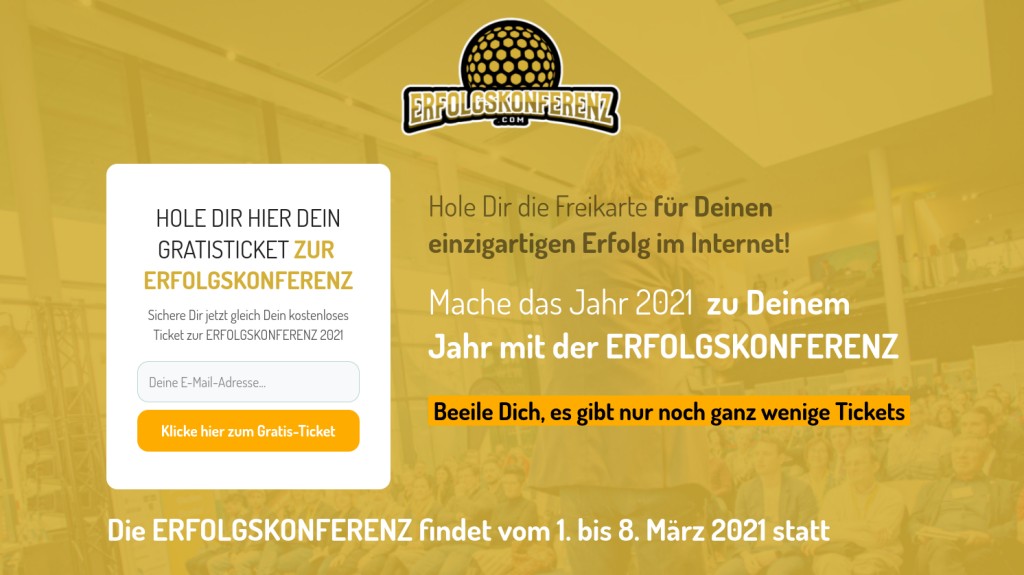 Hier geht's zur kostenlosen Erfolgskonferenz