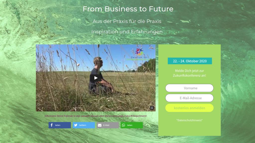 Hier geht's zum kostenlosen Kongress: From Business to Future