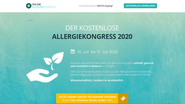 Hier geht's zum kostenlosen Allergiekongress 2020