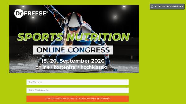 Hier geht's zum kostenlosen ​​2. Sports Nutrition Congress