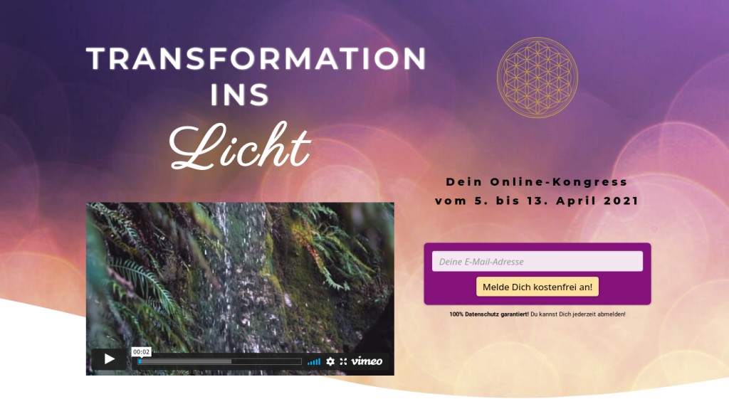 Hier geht's zum kostenlosen Kongress: Transformation ins Licht