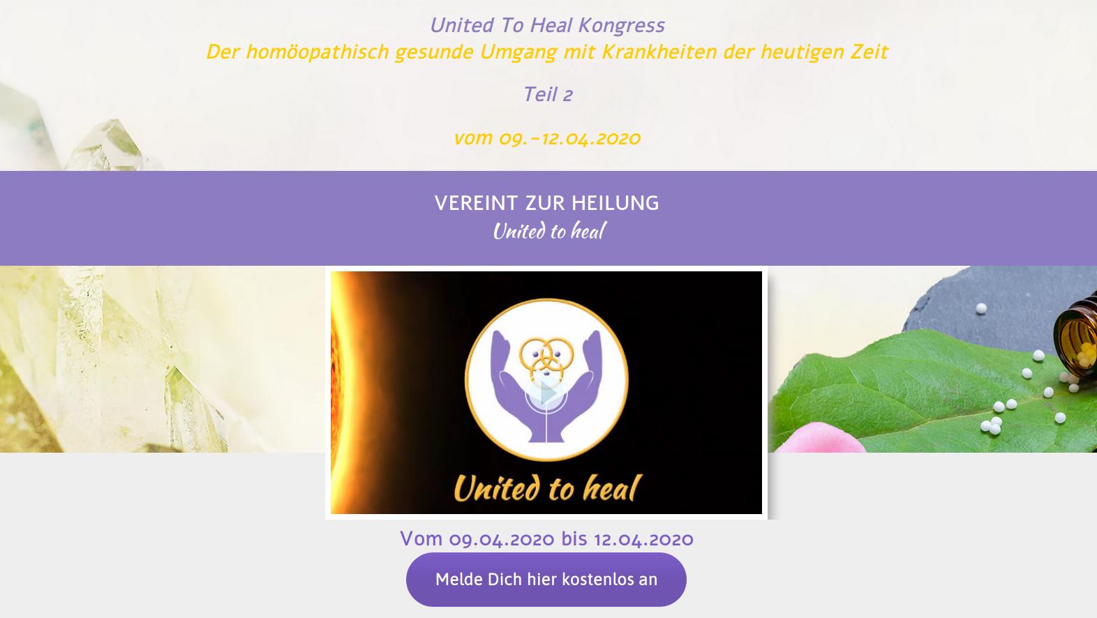 Hier geht's zum kostenlosen United To Heal Kongress Teil 2